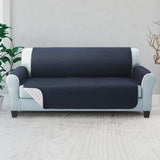 Artiss Sofa Cover Couch Covers 3 Seater Quilted Dark Grey - Low Angle