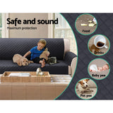 Artiss Sofa Cover Couch Covers 3 Seater 100% Water Resistant Dark Grey - 45-Degree Angle