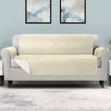 Artiss Sofa Cover Couch Covers 4 Seater 100% Water Resistant Beige - Low Angle
