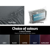 Artiss Sofa Cover Couch Covers 3 Seater Stretch Grey - 45-Degree Angle