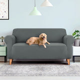 Artiss Sofa Cover Couch Covers 3 Seater Stretch Grey - Close-Up Angle