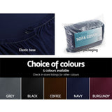 Artiss Sofa Cover Couch Covers 3 Seater Stretch Navy - 45-Degree Angle