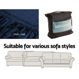 Artiss Sofa Cover Couch Covers 2 Seater Velvet Sapphire - 45-Degree Angle