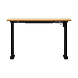 Oikiture 120CM Electric Standing Desk with Drawer Height Adjustable Black & Oak