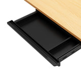 Oikiture 120CM Electric Standing Desk with Drawer Height Adjustable Black & Oak