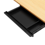 Oikiture 120CM Electric Standing Desk with Drawer Height Adjustable Black & Oak - Extra Image