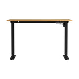 Oikiture 120CM Electric Standing Desk Single Motor Black&Oak