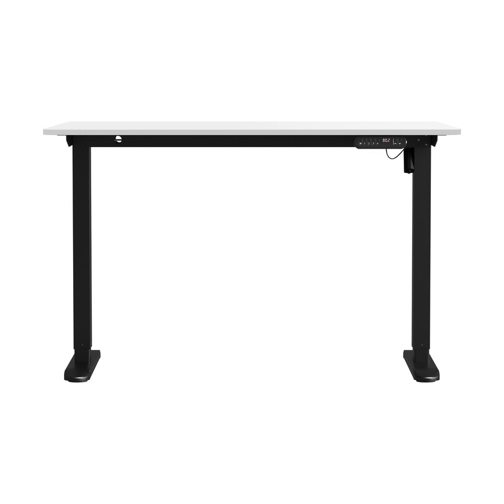 Oikiture 120CM Electric Standing Desk Single Motor Black&White