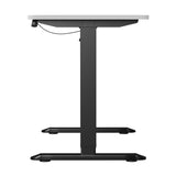 Oikiture 120CM Electric Standing Desk Single Motor Black&White - 45-Degree Angle