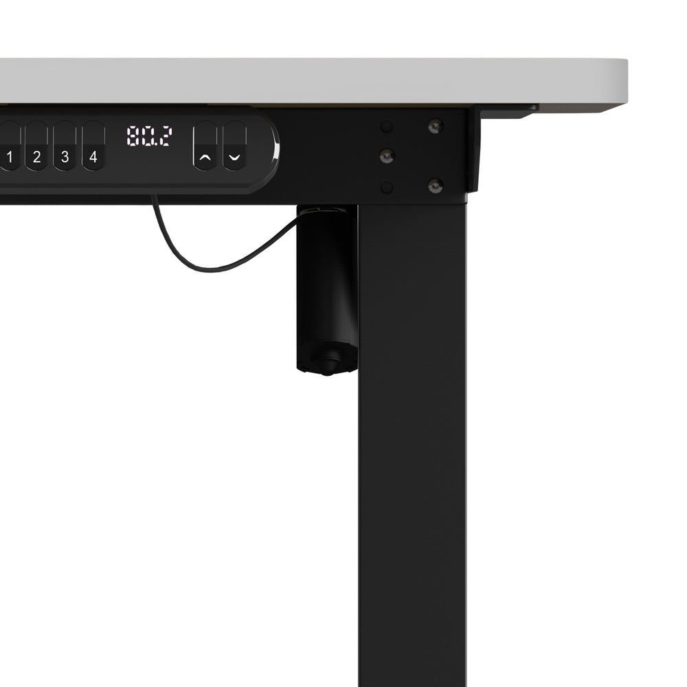 Oikiture 120CM Electric Standing Desk Single Motor Black&White