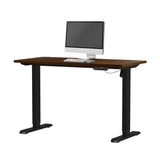 Oikiture 120CM Electric Standing Desk Single Motor Black&Walnut - 45-Degree Angle