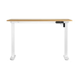 Oikiture 120CM Electric Standing Desk Single Motor White&Oak