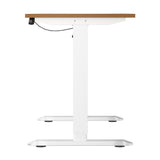 Oikiture 120CM Electric Standing Desk Single Motor White&Oak
