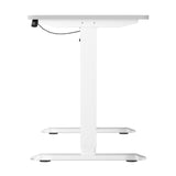 Oikiture 120CM Electric Standing Desk Single Motor White - Low Angle