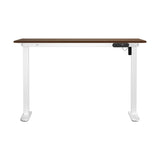 Oikiture 120CM Electric Standing Desk Single Motor White&Walnut
