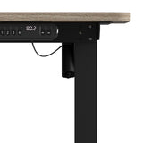Oikiture Electric Standing Desk Single Motor Black&Grey-Oak 140CM - Top-Down View
