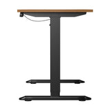 Oikiture Electric Standing Desk Single Motor Black&Oak 140CM