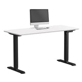 Oikiture Electric Standing Desk Single Motor Black&White 140CM
