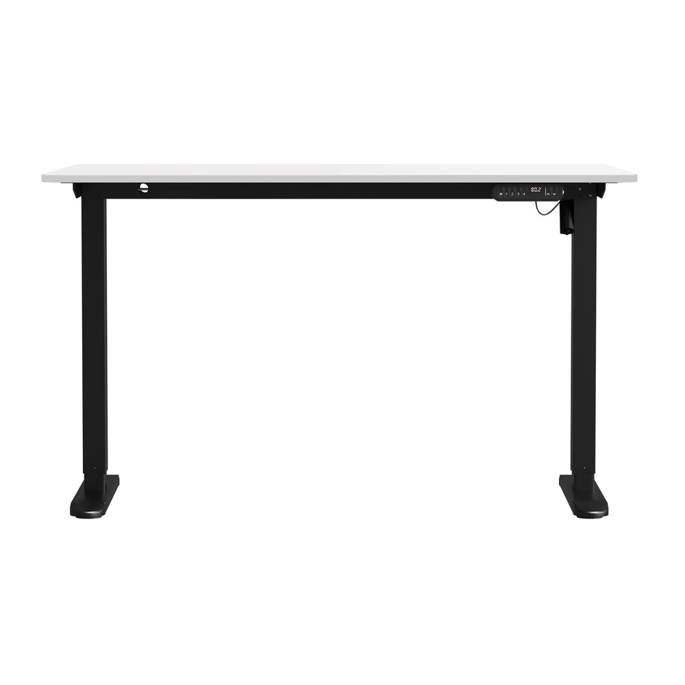 Oikiture Electric Standing Desk Single Motor Black&White 140CM