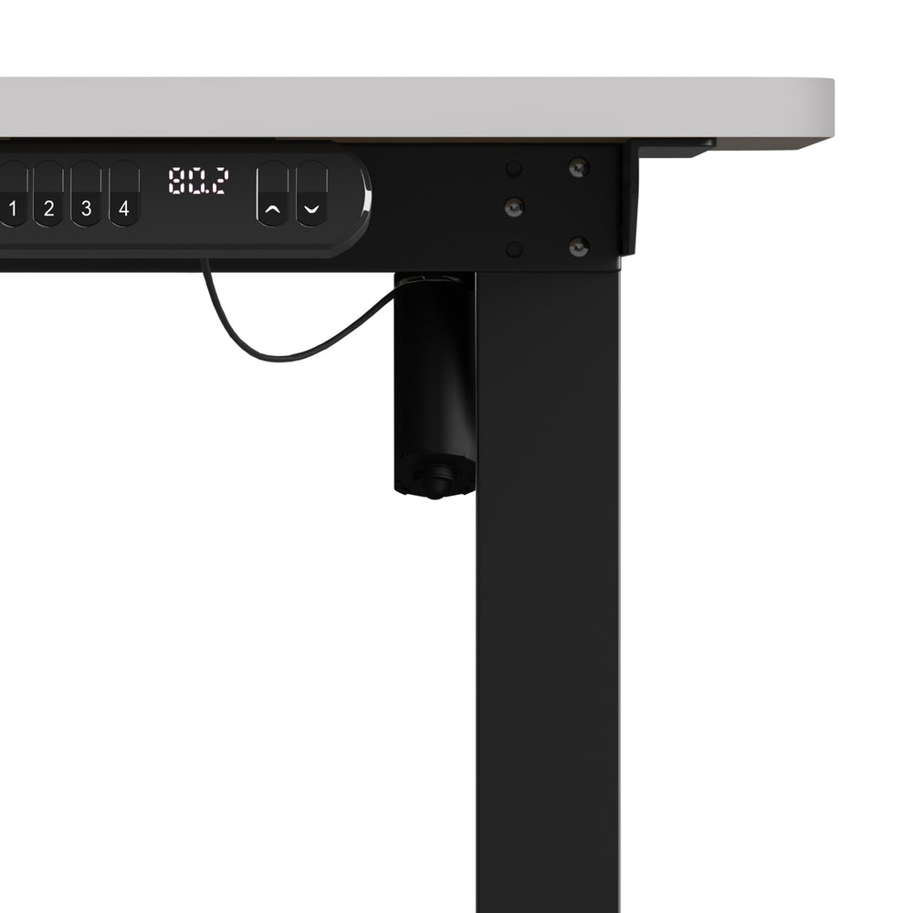 Oikiture Electric Standing Desk Single Motor Black&White 140CM