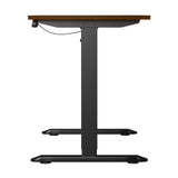 Oikiture Electric Standing Desk Single Motor Black&Walnut 140CM