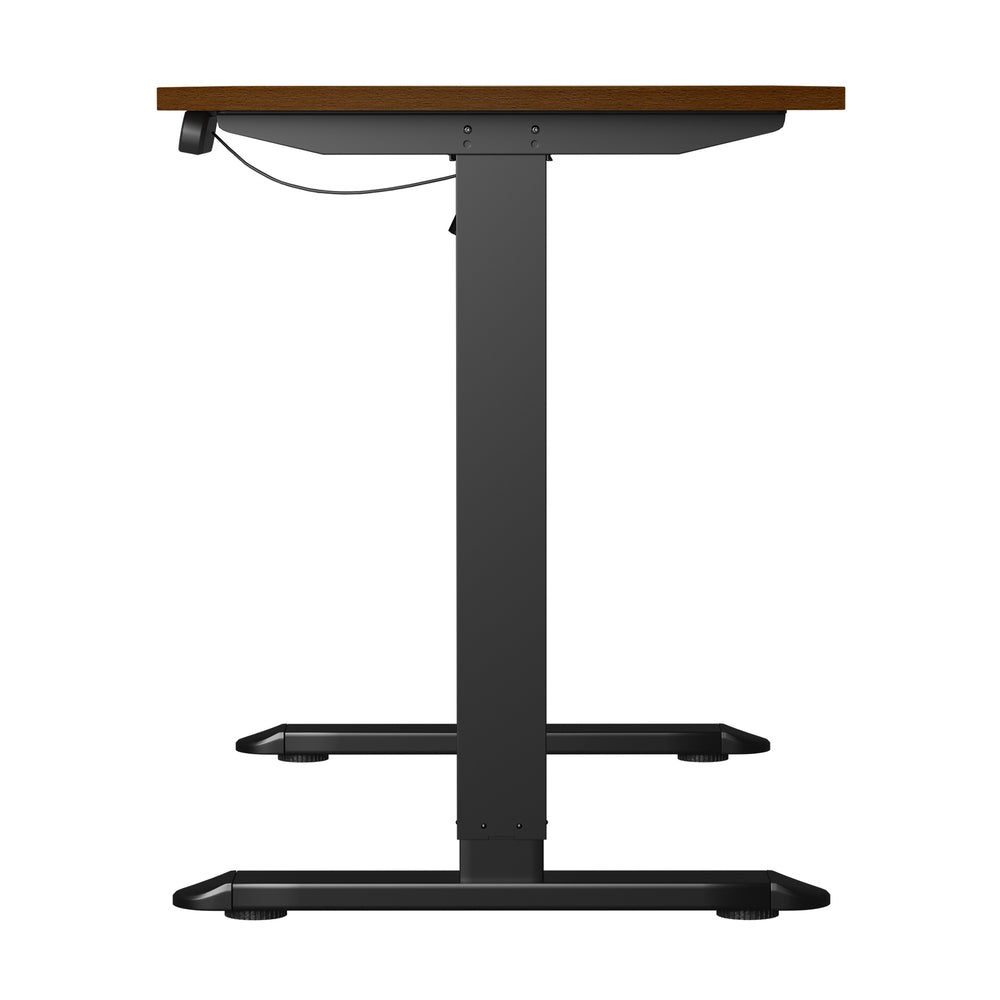 Oikiture Electric Standing Desk Single Motor Black&Walnut 140CM
