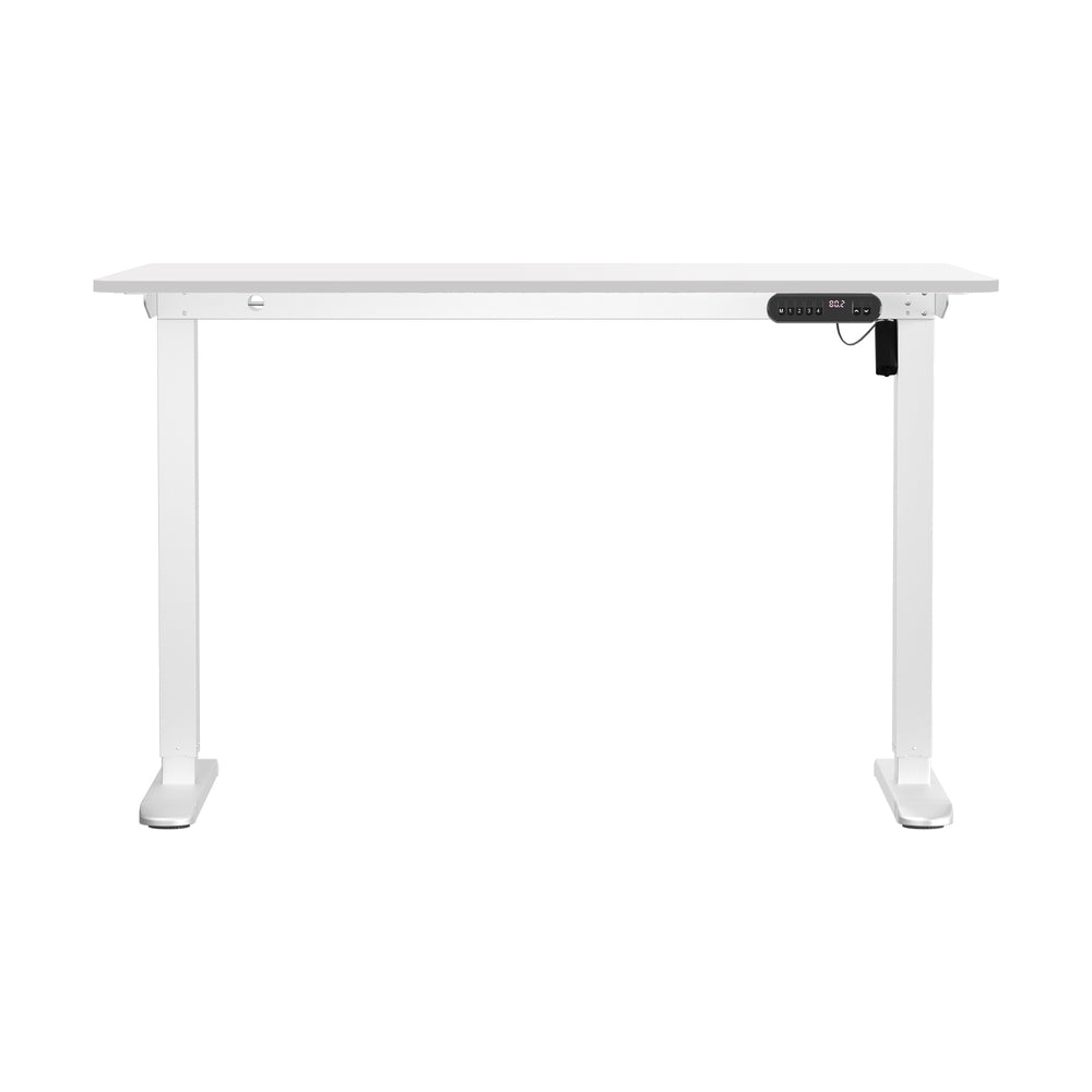 Oikiture Electric Standing Desk Single Motor White 140CM