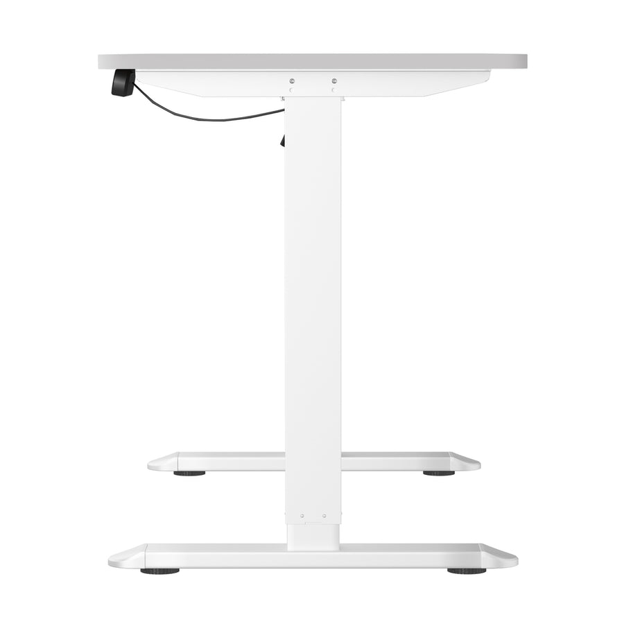 Oikiture Electric Standing Desk Single Motor White 140CM, Electric