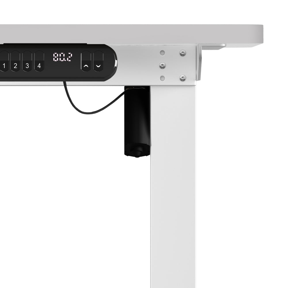 Oikiture Electric Standing Desk Single Motor White 140CM