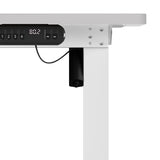 Oikiture Electric Standing Desk Single Motor White 140CM - Close-Up Angle