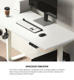 Oikiture Electric Standing Desk Single Motor White 140CM, image 5