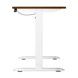 Oikiture Electric Standing Desk Single Motor White&Walnut 140CM