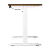 Oikiture Electric Standing Desk Single Motor White&Walnut 140CM - Rear View