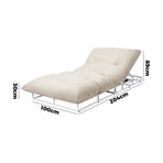Livsip Outdoor Sun Lounge Day Bed Patio Chair Beige