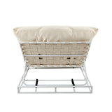 Livsip Outdoor Sun Lounge Day Bed Patio Chair Beige - Low Angle