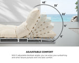Livsip Outdoor Sun Lounge Day Bed Patio Chair Beige