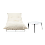 Livsip Outdoor Sun Lounger with Table Outdoor Patio Set Beige