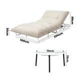 Livsip Outdoor Sun Lounger with Table Outdoor Patio Set Beige