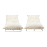 Livsip 2PCS Outdoor Sun Lounge Day Bed Patio Chairs - Rear View