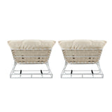 Livsip 2PCS Outdoor Sun Lounge Day Bed Patio Chairs