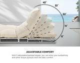 Livsip 2PCS Outdoor Sun Lounge Day Bed Patio Chairs - Close-Up Angle
