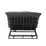Livsip Outdoor Sun Bed Metal Frame Grey Cushion