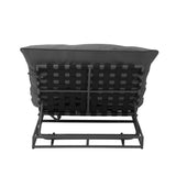 Livsip Outdoor Sun Bed Metal Frame Grey Cushion - Extra Image