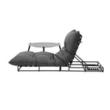 Livsip Outdoor Sun Lounger with Table Patio Set Grey