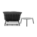 Livsip Outdoor Sun Lounger with Table Patio Set Grey