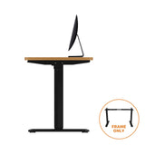 Oikiture Sit-stand Desk Frame Adjustable Black - Side View