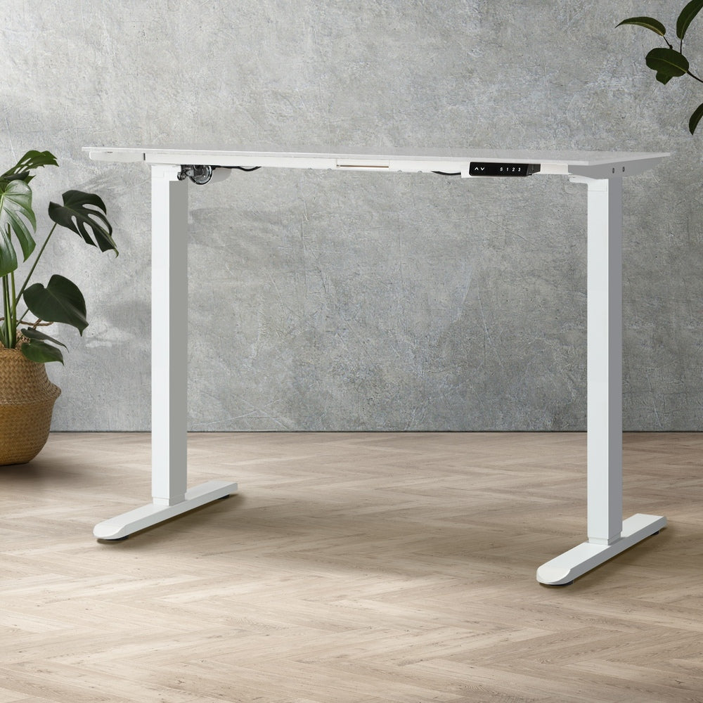 Oikiture Standing Desk Frame Adjustable Motorised White