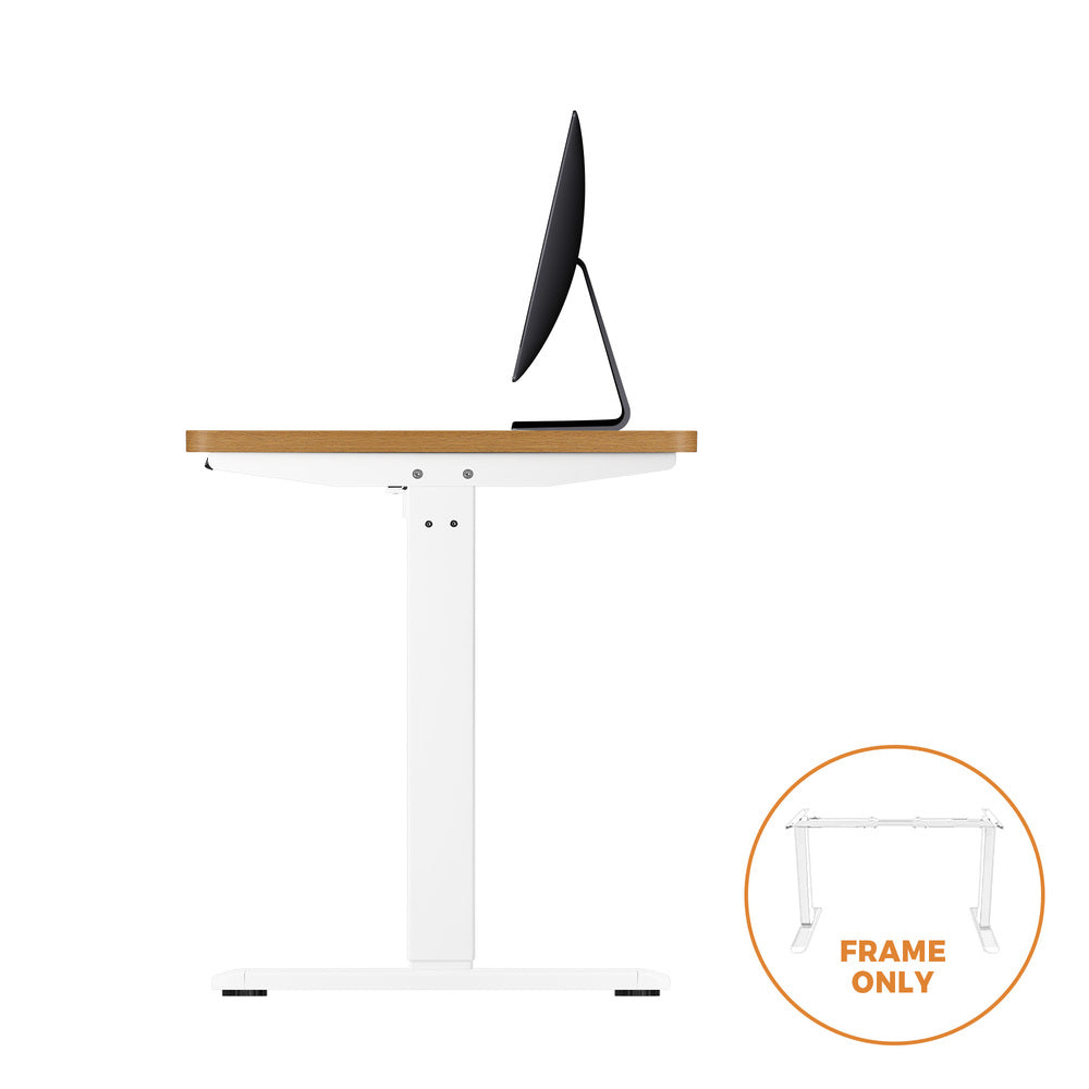 Oikiture Standing Desk Frame Adjustable Motorised White