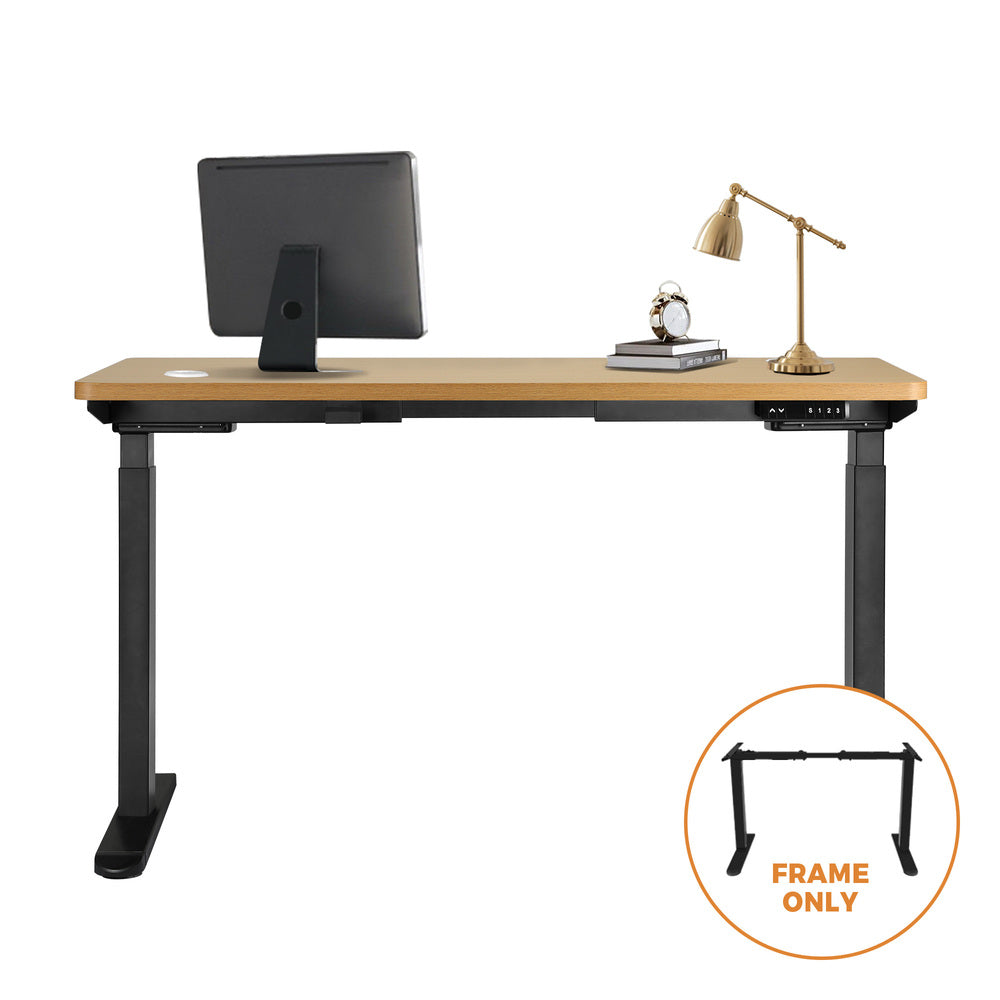 Oikiture Standing Desk Frame Adjustable Dual Motor Black