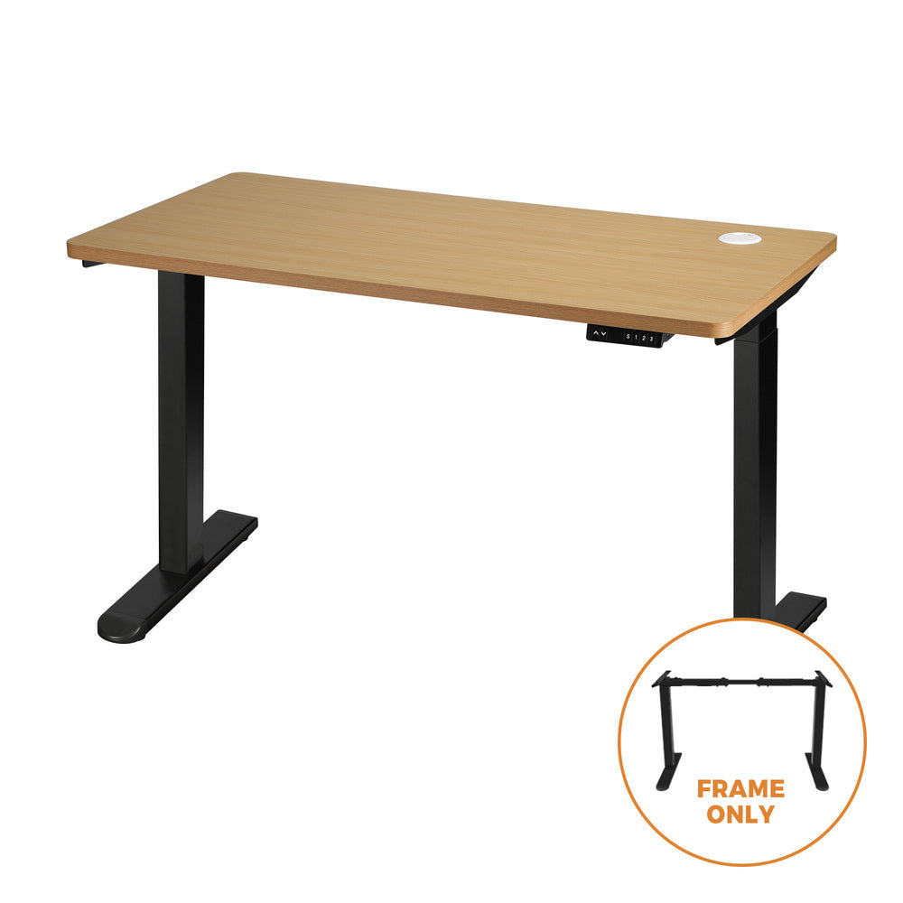 Oikiture Standing Desk Frame Adjustable Dual Motor Black